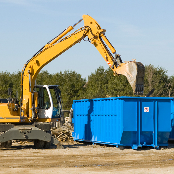 what size residential dumpster rentals are available in Toccopola